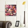 5D DIY Partial Special Shaped Drill Diamond Painting Flower Afternoon Tea40x40cm