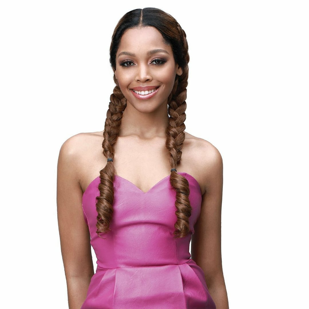 Bobbi Boss Human Hair Blend Braided Lace Front Wig – MBLF250 Jolene