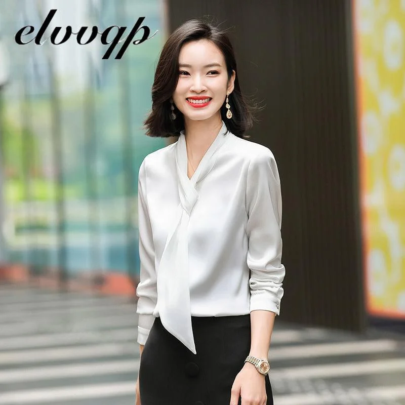 Plus Size Satin Elegant Women Blouses Spring Autumn Long Sleeve Vintage Shirts Ladies Tops Workwear Fashion Blusas Button Shirts