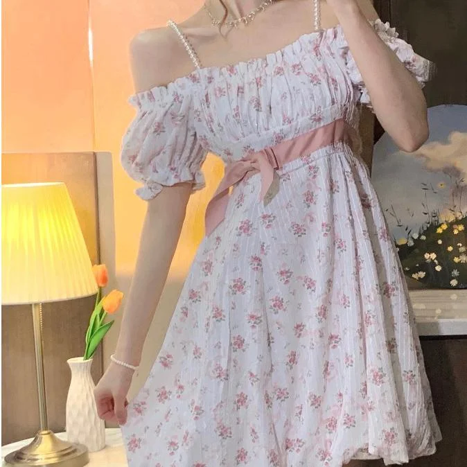Perfect Kawaii Chic Flowers Summer Spring Picnic Dress SP16239