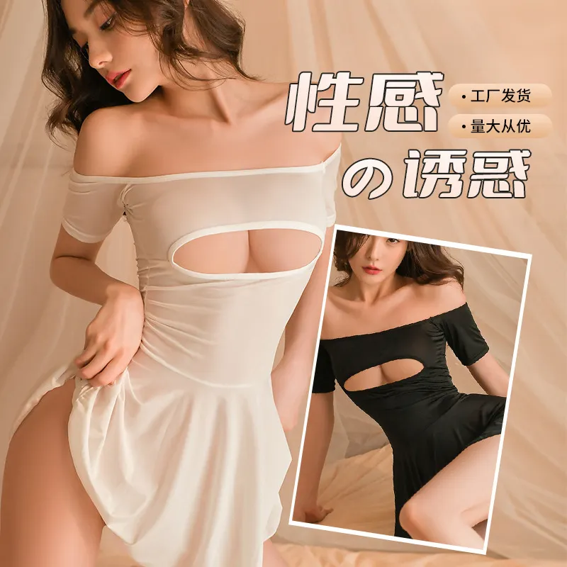 Churchf Night Vows Big-Size Lingerie Sexy Hollow Ice Pyjamas Seduction Passion Hot Seduced Tempt Bewitching Pyjamas Suit