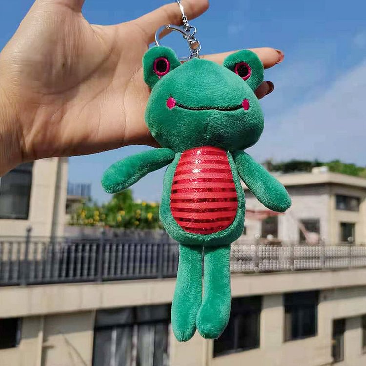 Smile Frog Plush Keychain