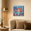 DIY Pre-Framed US Flag Button Art Canvas Kit