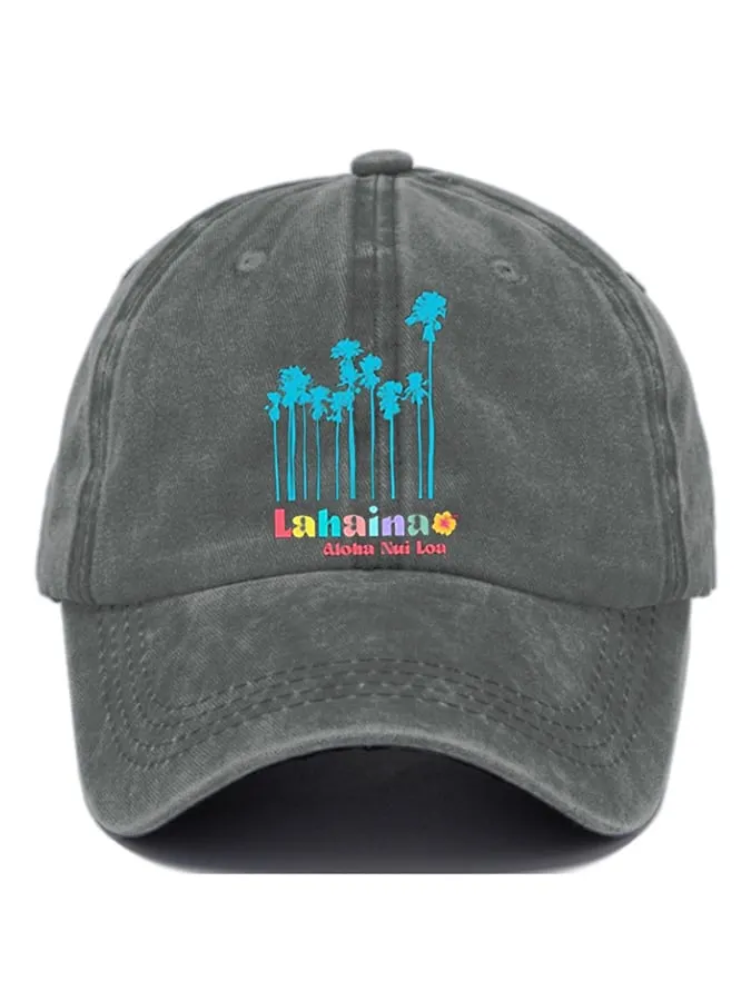 Lahaina Hawaii Maui Print Baseball Cap