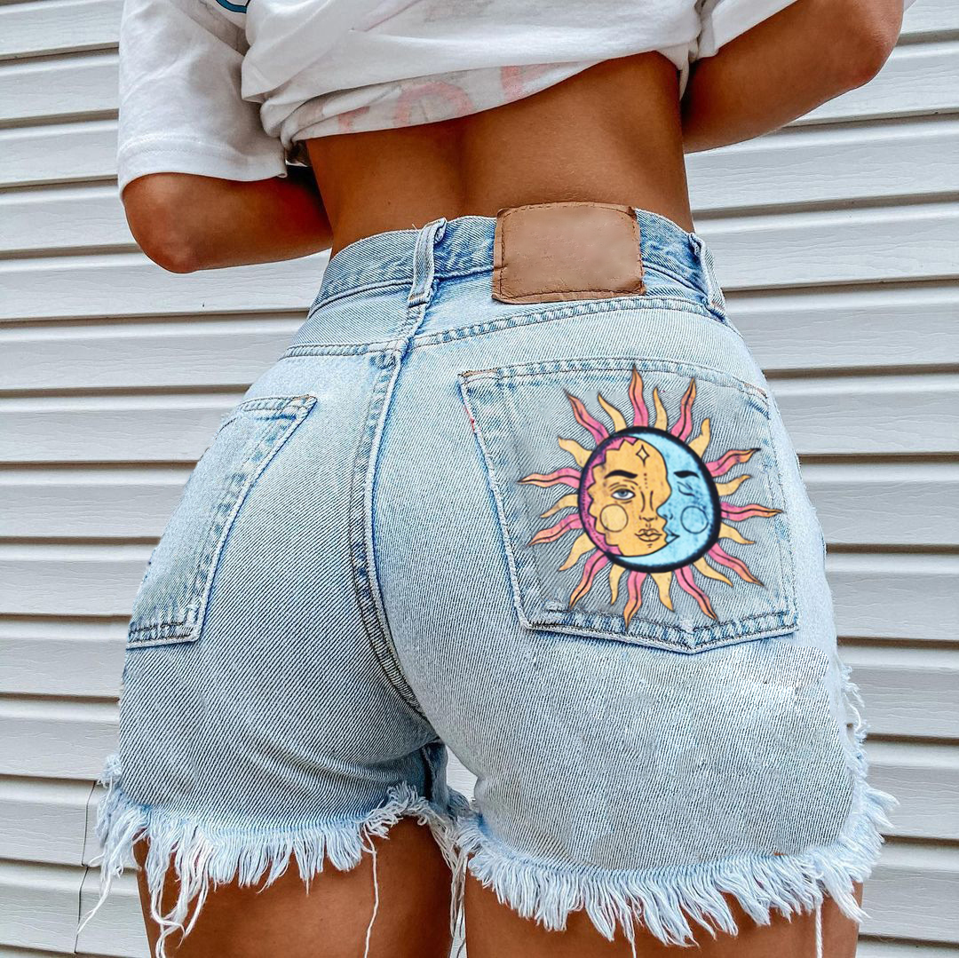 Fun Sun Casual Denim Shorts / [blueesa] /