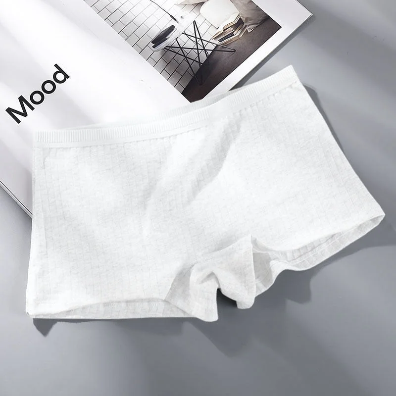Women's Cotton Underwear Panties Sexy Solid Boxers Fashion Comfort Girl Boxers Mid Waist Seamless Underpants Female Lingerie