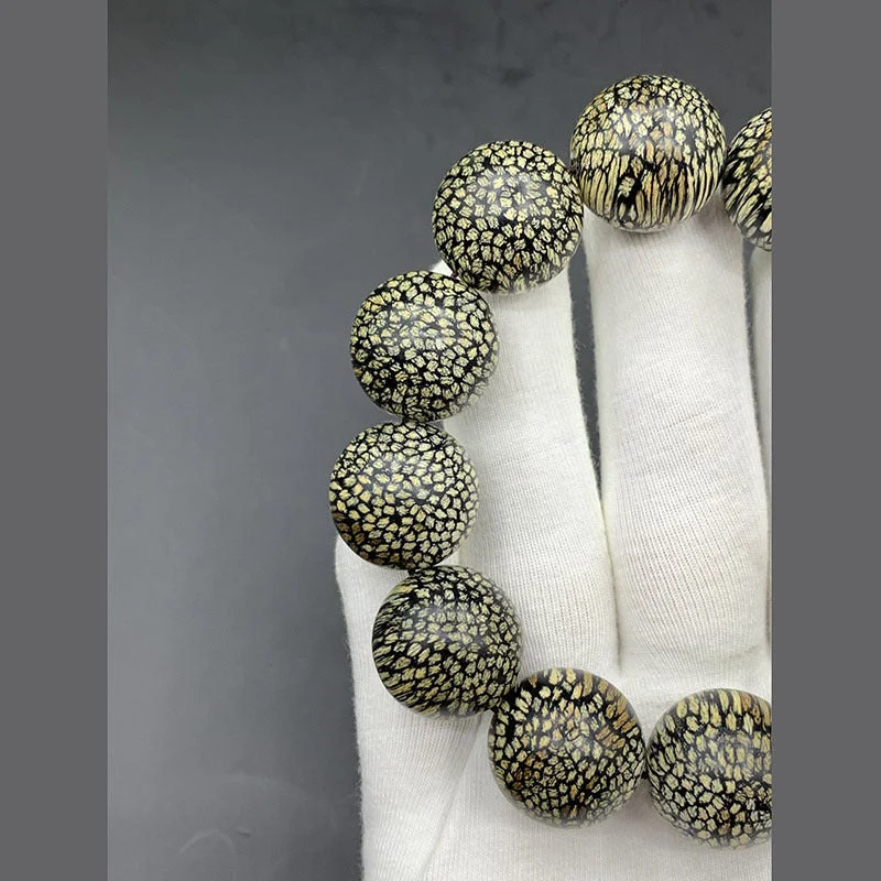 Cambodian Dragon Pattern Agarwood Beads Bracelet 20mm