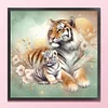 Tiger Mother And Cub-11CT Stamped Cross Stitch 40*40cm/15.75*15.75in