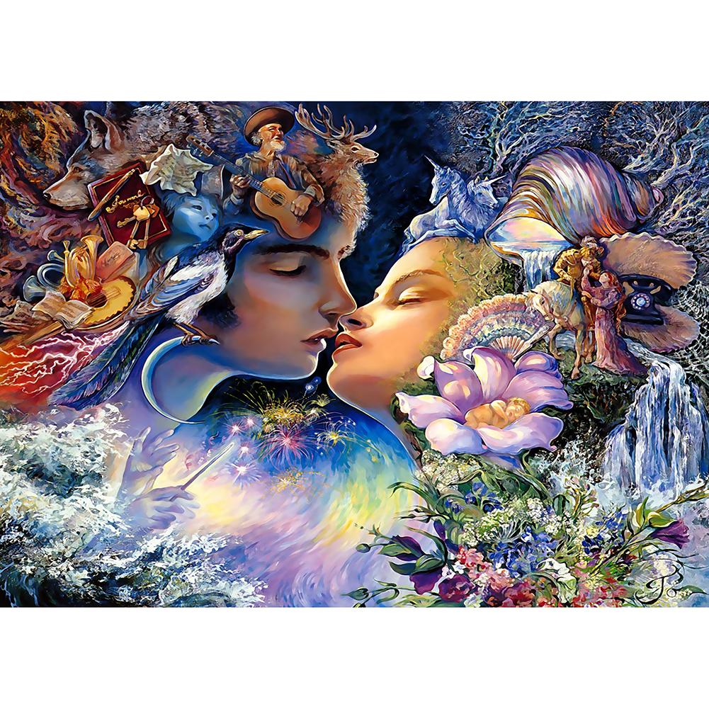 

40*30CM-Abstract Lover-Round Drill Diamond Painting, 501 Original
