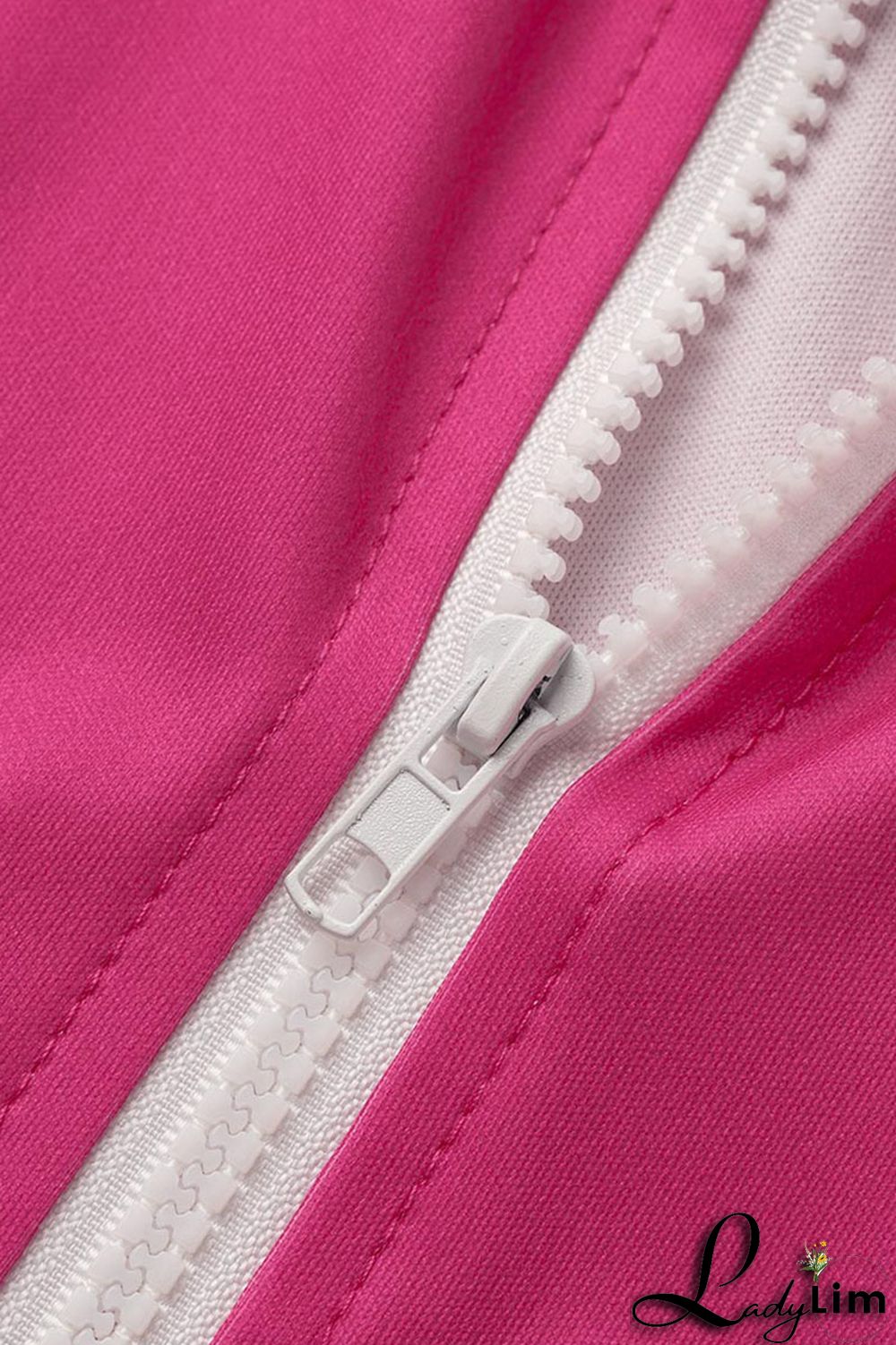 Blue Casual Street Print Split Joint Zipper Collar Short Sleeve Two Pieces