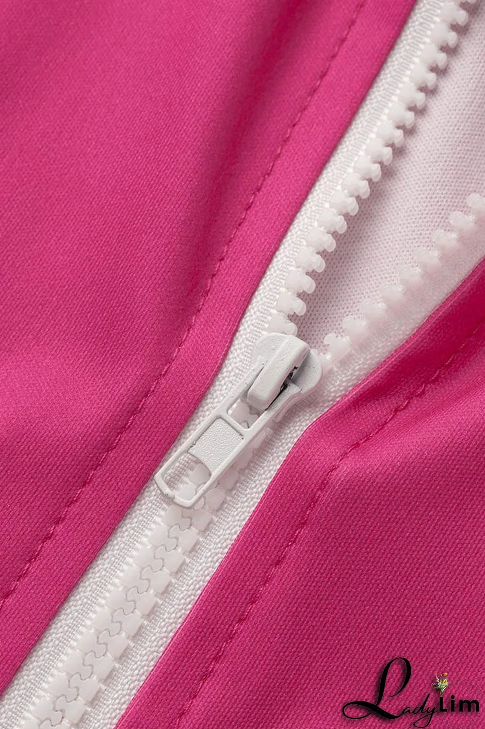 Blue Casual Street Print Split Joint Zipper Collar Short Sleeve Two Pieces