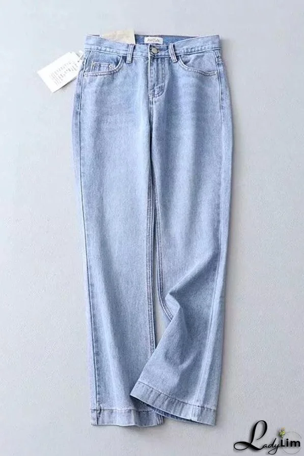 Vintage Zipper Fly Flare Jeans
