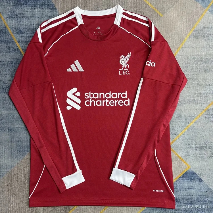 25/26 Liverpool Home Long Sleeve Fan Edition