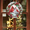 Cardinal de No&euml;l double face - Pendentif bricolage 5d