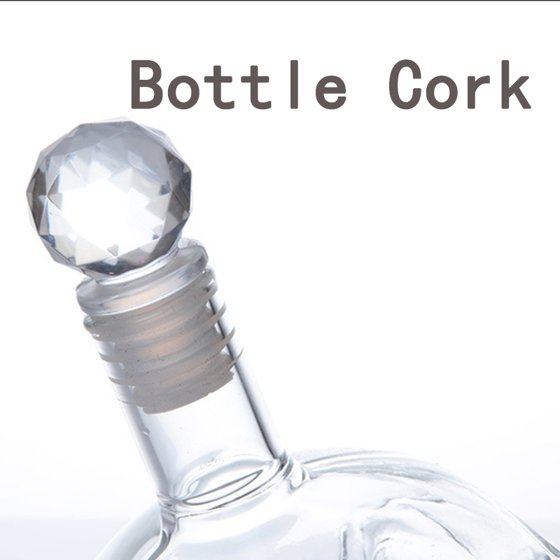 Tegooe Crystal Skull Head Decanter and Shot Glass Set Novelty Whiskey