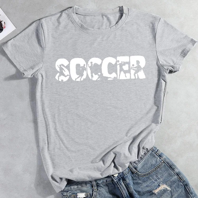 Soccer Round Neck T-shirt-0026088