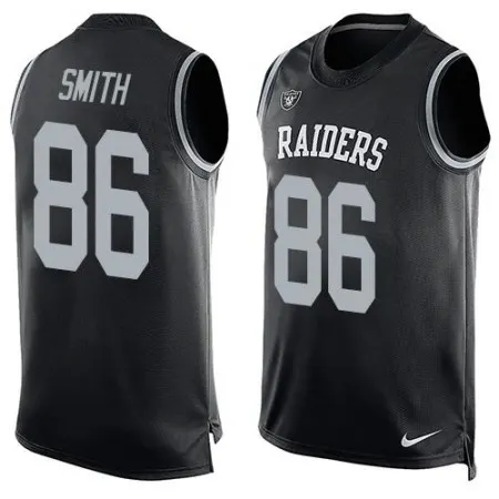 Raiders #86 Lee Smith Black Team Color Men's Stitched NFL Limited Tank Top Jersey