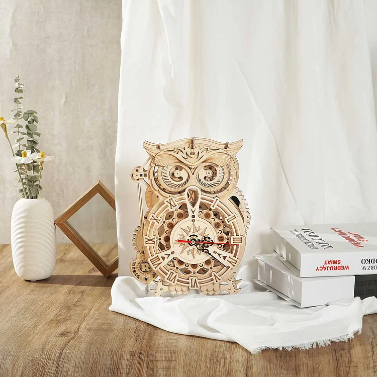 ROKR Horloge Pendule Hibou Puzzle 3D Bois