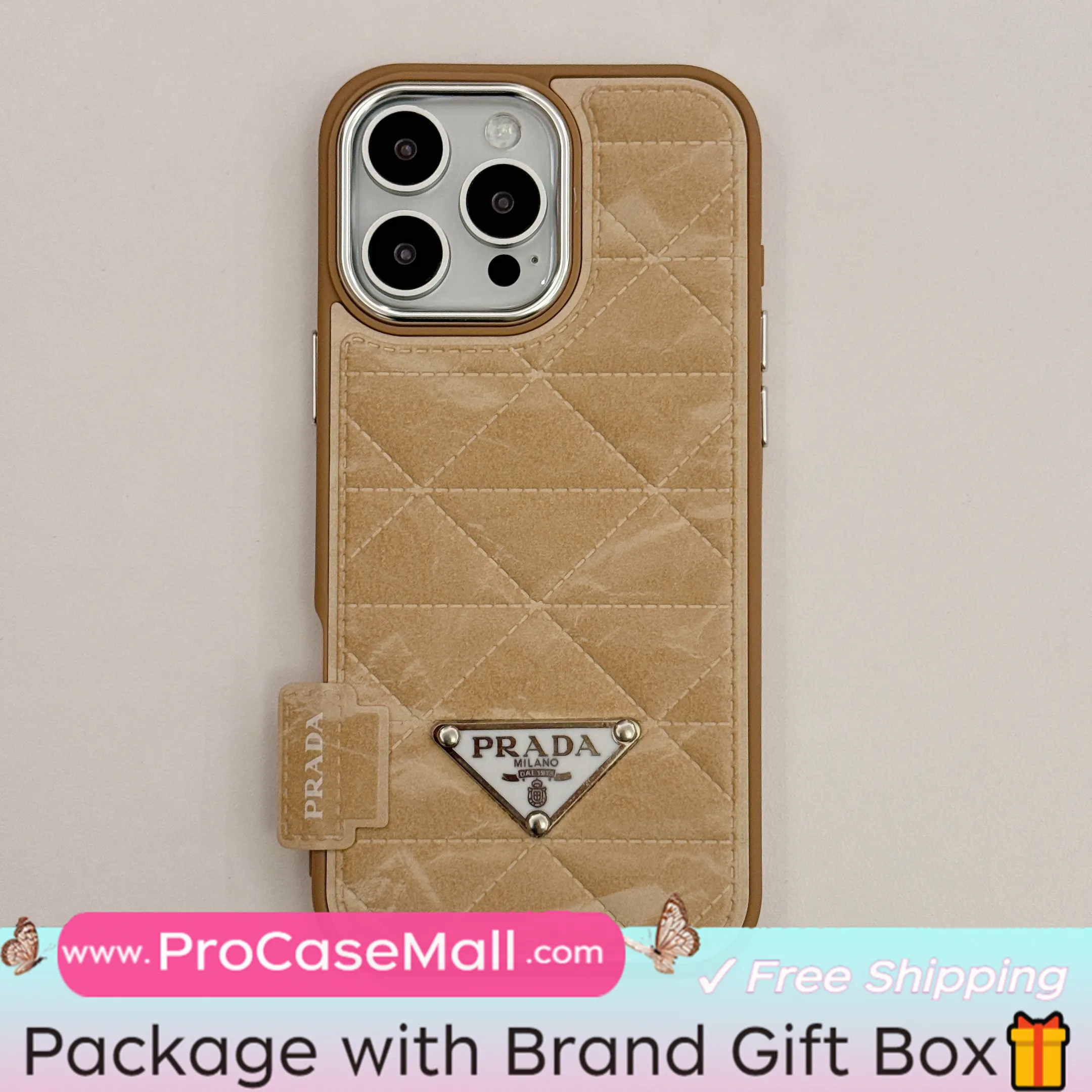 PRADA PREMIUM SNOW MOUNTAIN LEATHER APPLE IPHONE CASE