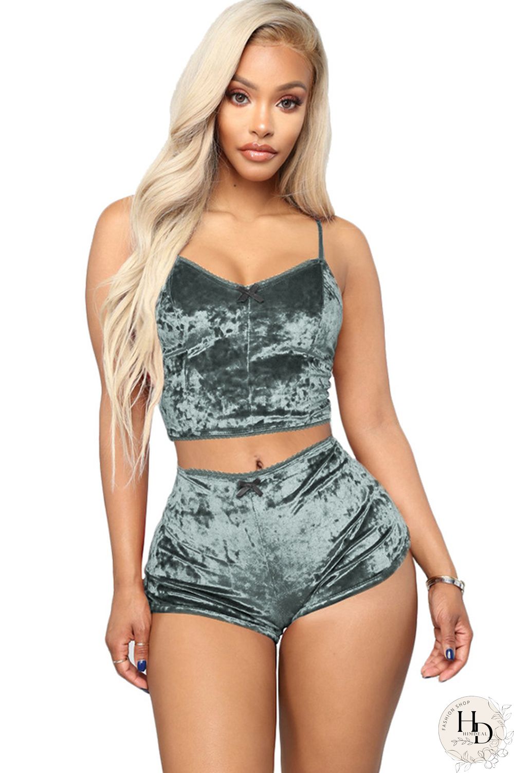 Pink Polyester Sexy Solid Two Piece Suits Straight Sleeveless