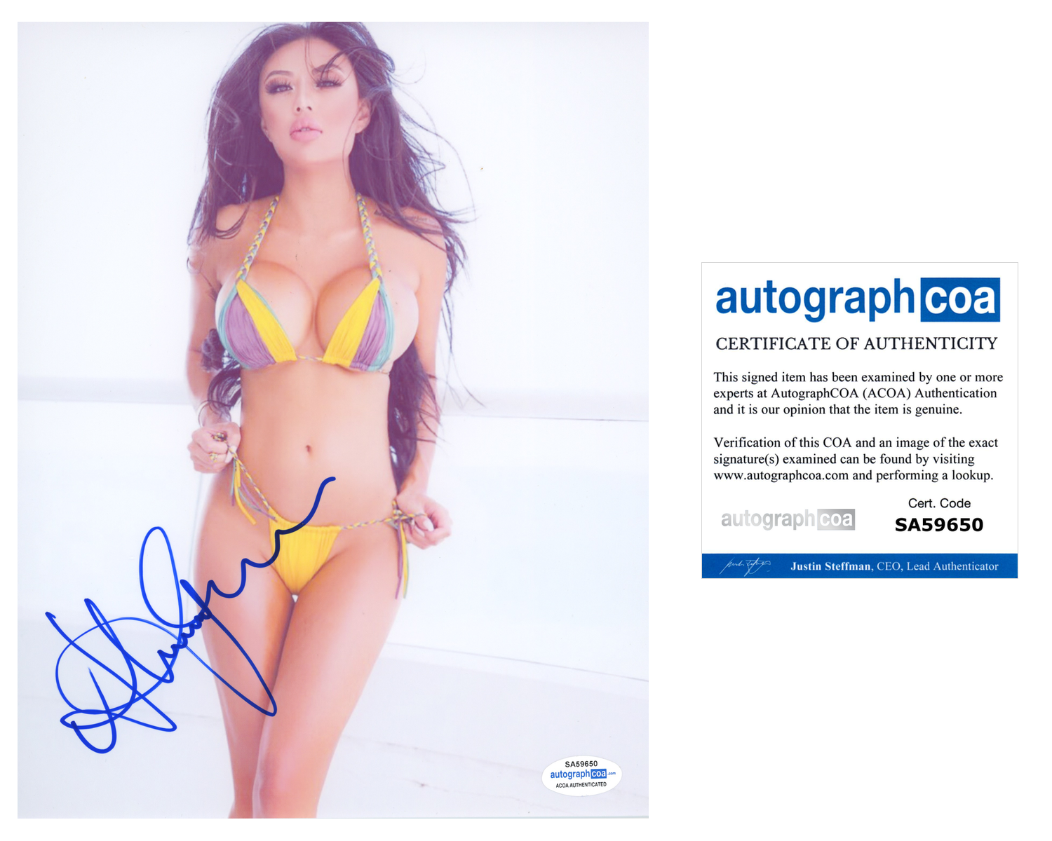 Stacey Shalene Signed Autographed 8x10 Photo Poster painting Sexy Model ACOA COA