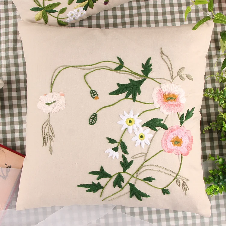 Pillowcase (42x42cm) Embroidery Starter Kits Ventyled