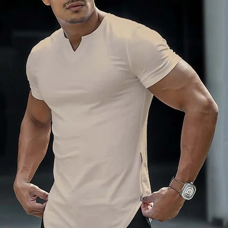 L&auml;ssiges, einfarbiges Sport-T-Shirt f&uuml;r Herren