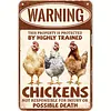 Chicken Warning - Vintage Metal Signs(8*12Inch/12*16Inch) - Chicken