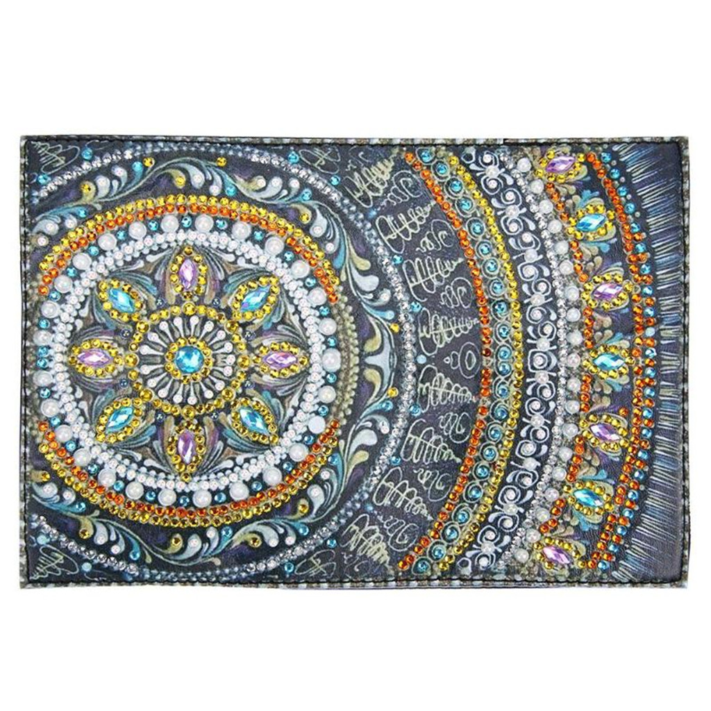 Manufacturer's foreign trade creative cross mirror brand new point paste diamond DIY crafts diamond painting travel passport book flower style
