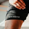 Faith Over Fear Liner Performance Shorts by Inlyline