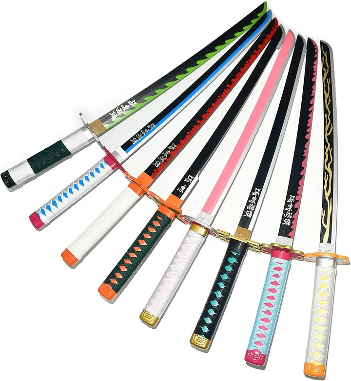 Azuiblc 鬼滅の刃 胡蝶しのぶ 日本刀 コスプレ道具 木製刀 子供 76cm 模造