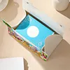 DIY Diamond Art Tissue Box Holder Cat PULeather Diamond Art Desktop Organizer Resin Rhinestone Storage Organizers Gem Art Home Office Decor Craft Gift for Women