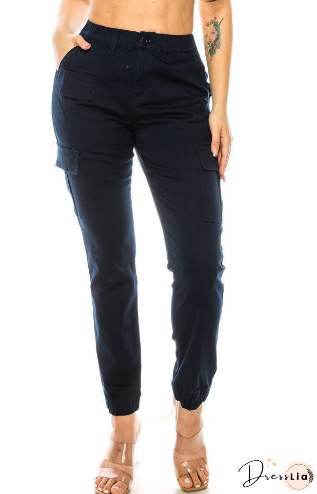 Women's Outdoor Overalls Design Elastic Waist Casual Pants