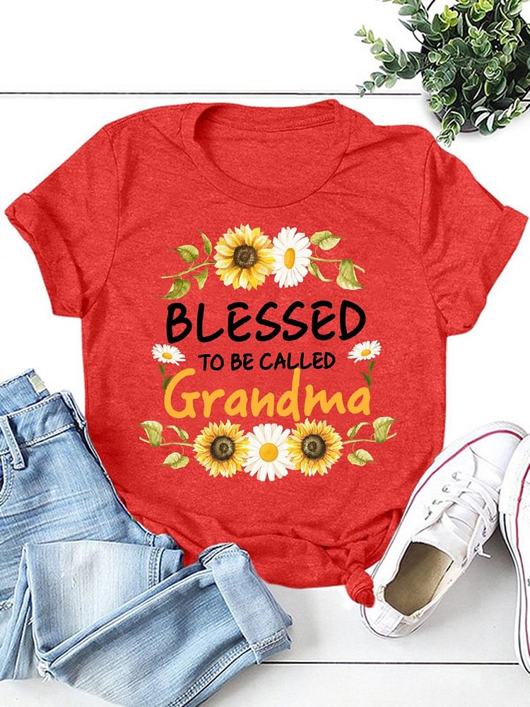 Bestdealfriday Blessed To Be Called Grandma Women's T-Shirt
