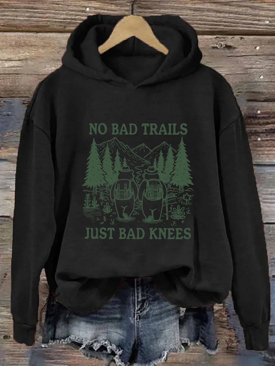 No Bad Trails Just Bad Knees Hoodie