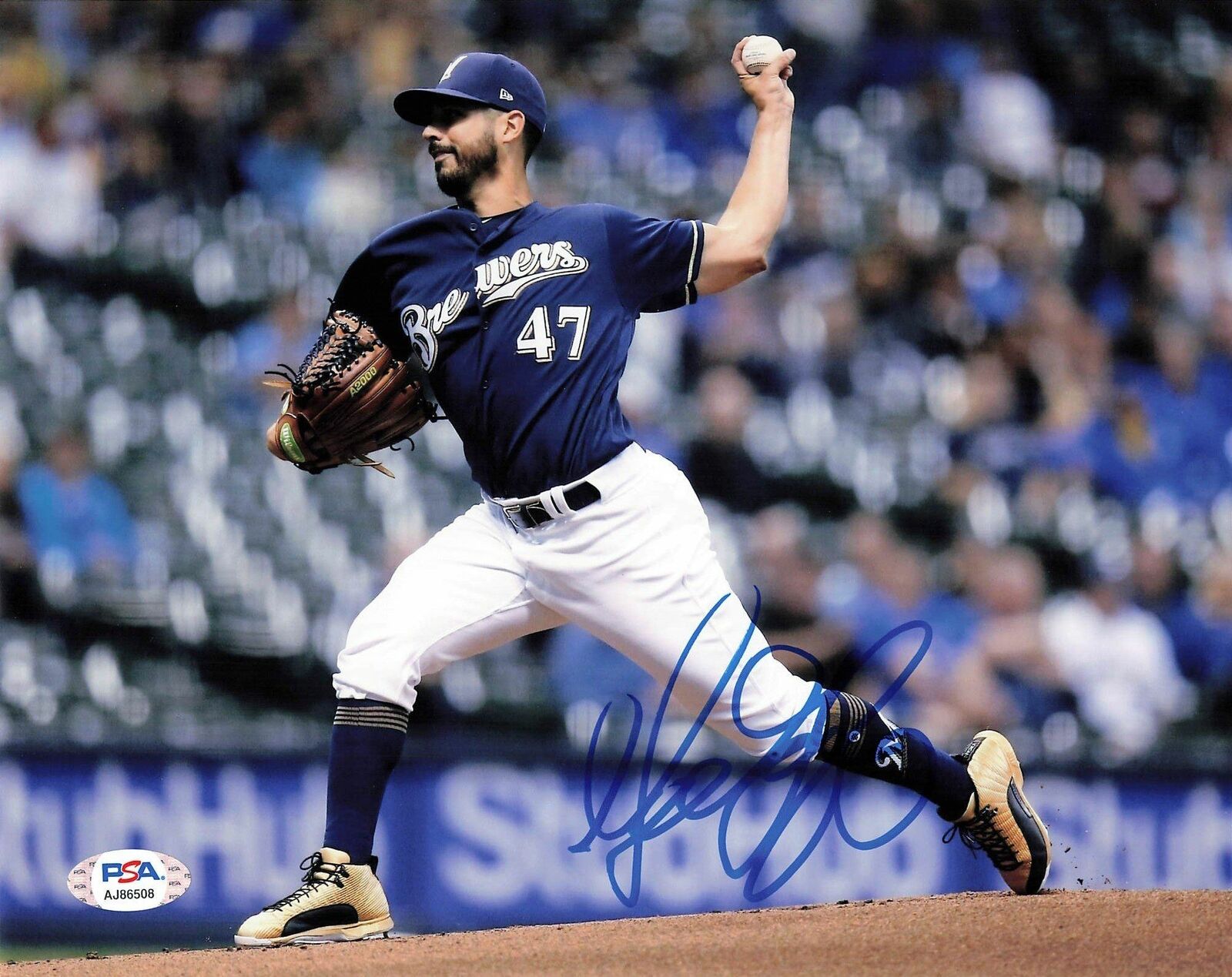 GIO GONZALEZ signed 8x10 Photo Poster painting PSA/DNA Milwaukee Brewers Autographed