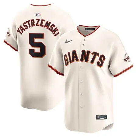 Men's San Francisco Giants #5 Mike Yastrzemski  Cream Home Limited Player Jersey