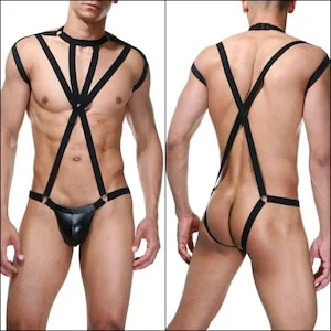pornhint Pornhint Mens harness -Harness men-Fancy Harness Accessory with Waist Chain-harness -Fetishwear for men-harness for men BDSM set-Fetish Gay