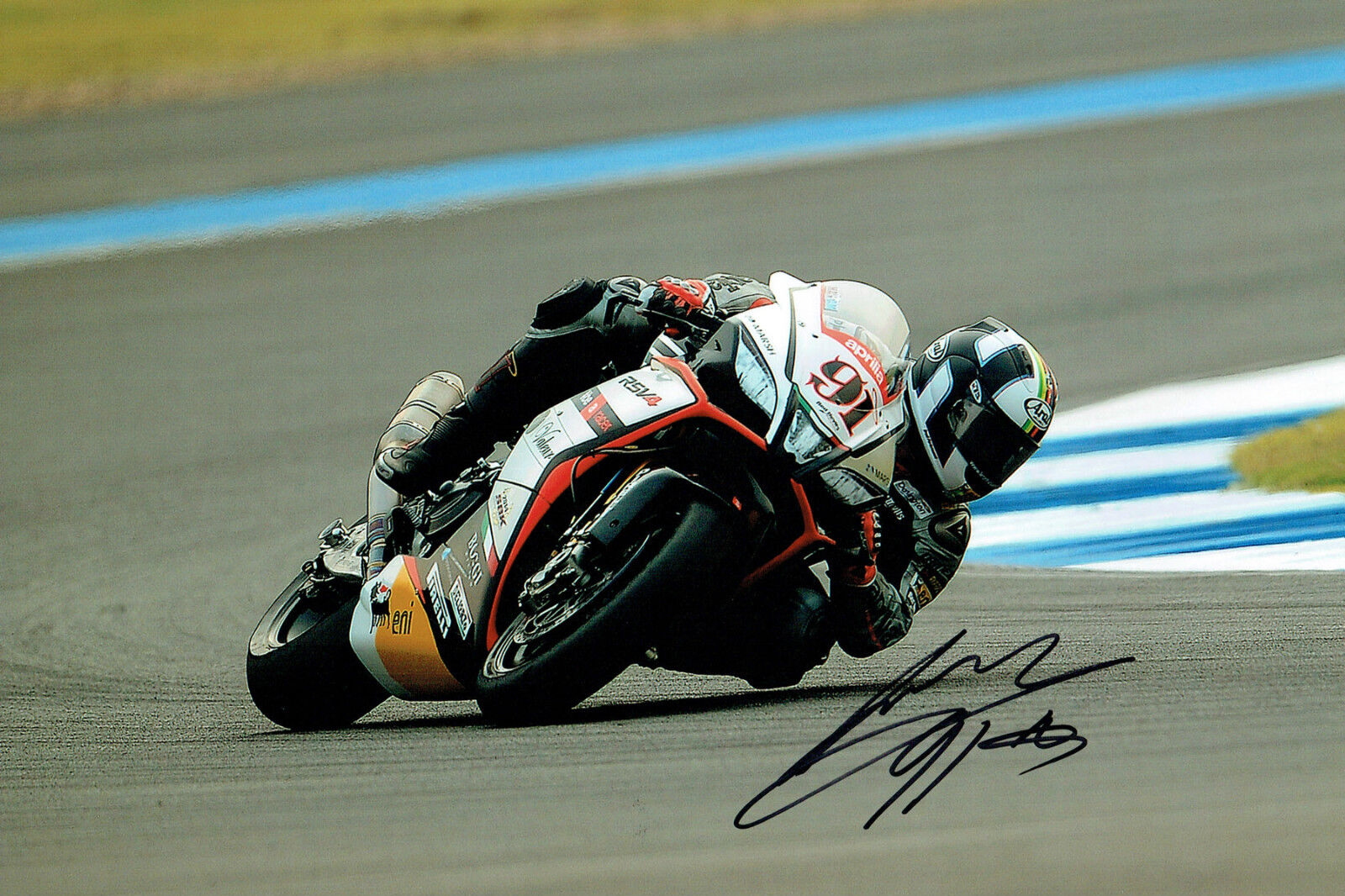 Leon HASLAM SIGNED Autograph Aprillia Red Devils #91 12x8 Photo Poster painting WSBK AFTAL COA