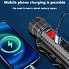 Multifunctional Military Strong Light Flashlight Outdoor Emergency Rechargeable Telescopic Zoom High Power LED Flashlight