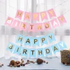 10PCS Gilding HAPPY BIRTHDAY Celebration Party Wall Hanging Flags Decor