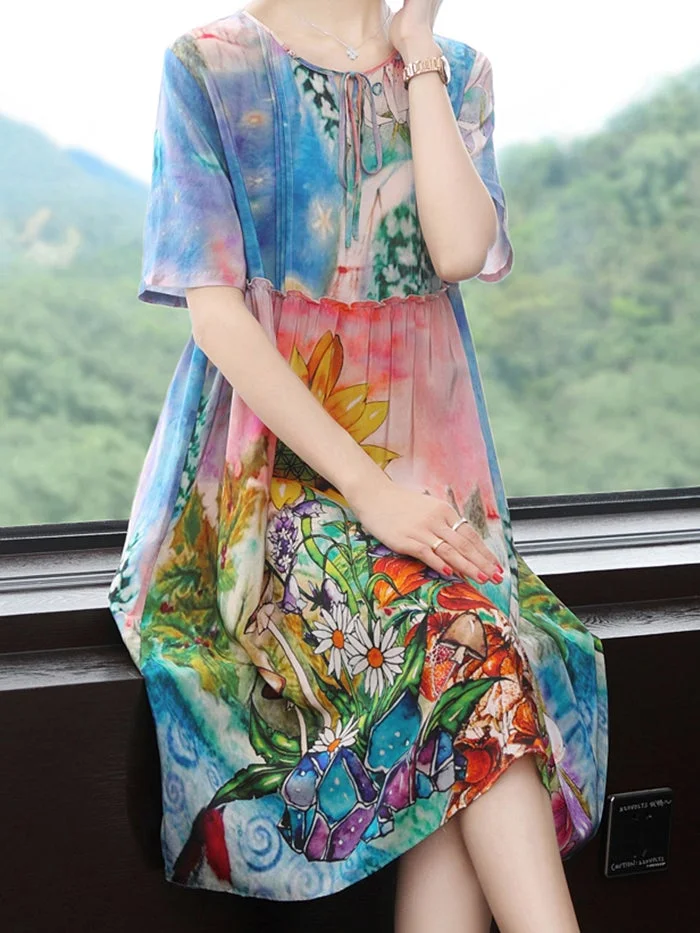 Elegant and Fashionable Silk Dress
