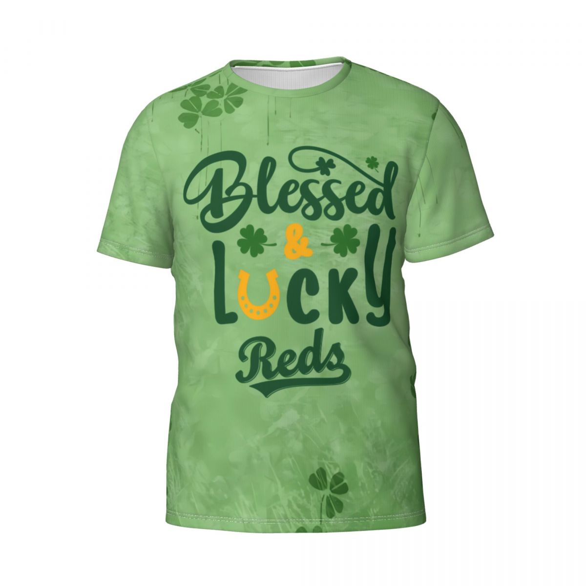 Cincinnati Reds St Patrick's Day Blessed And Lucky Men's T-Shirt