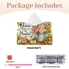 (24cm)Diamond Art Tissue Box DIY PU Napkin Cover for Home Decoration(Plant)