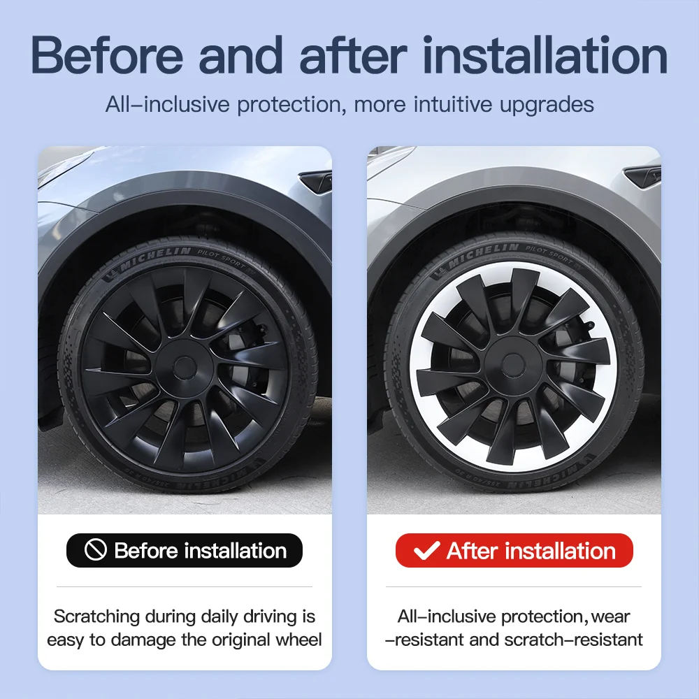 YONZEE Tesla Cyclone Wheel Hub Cover 20" For Tesla Model Y