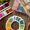 Multi-Color Embroidery Yarn with Transparent Storage Box Cross Stitch Supplies Sewing Embroidery Thread Set for Halloween Christmas Mothers Day (100)