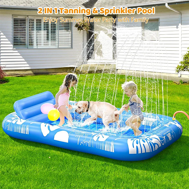 Aufblasbarer Br&uuml;nbad Liege Float mit Kissen