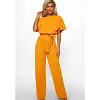 Women's Casual Loose Jumpsuit Solid Color Wide Leg Drawstring