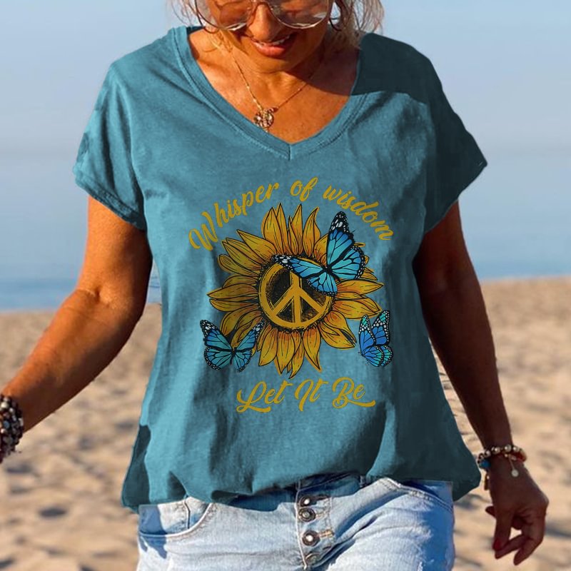 Whisper Of Wisdom Let It Be Peace And Love Graphic Tees
