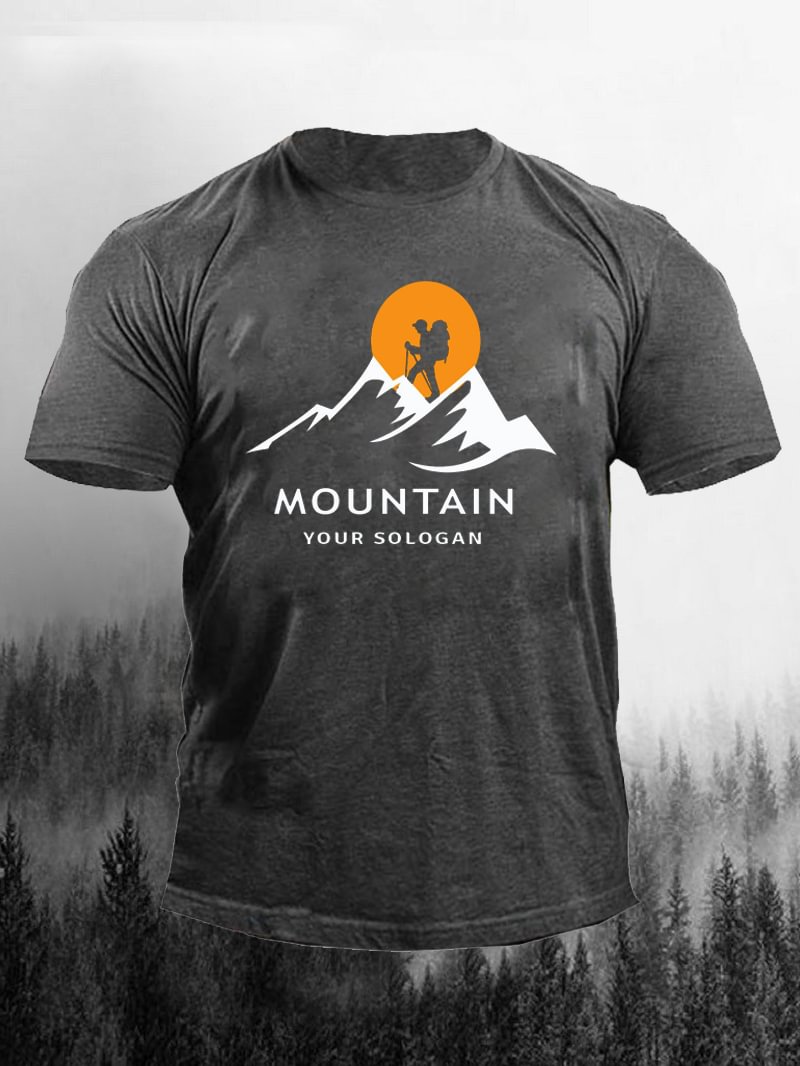 Men's Mountaineering Printed Casual T-Shirt in  mildstyles